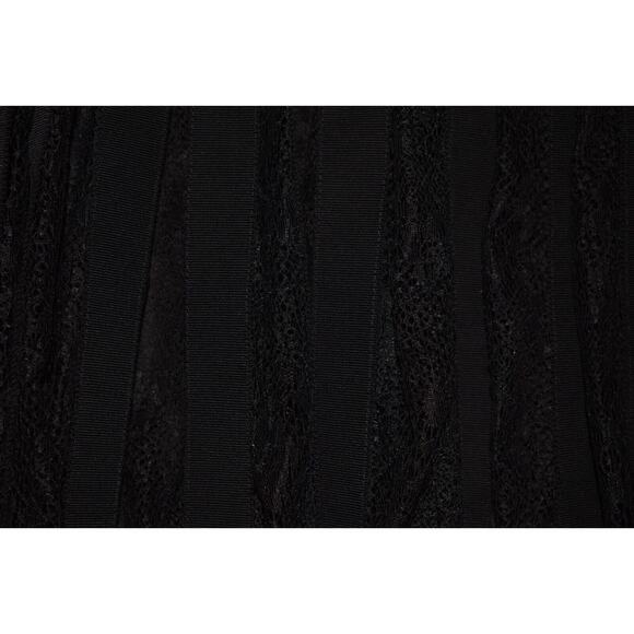 J.CREW COLLECTION NEW $695 Knee Length Ribbon Lace Swing Skirt Black Size‎ 2 - Picture 3 of 4